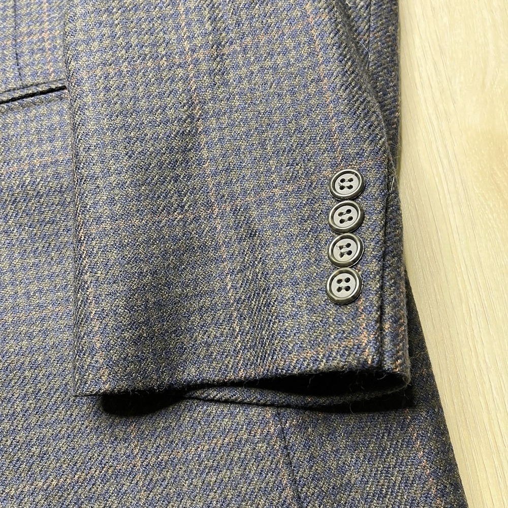 Brooks Brothers 346 Houndstooth Windowpane Plaid Blazer Multicolor Men Size 44L - Picture 2 of 16